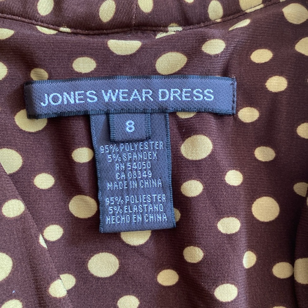 Brown Polka Dot Dress Size 8 - Picture 5 of 8
